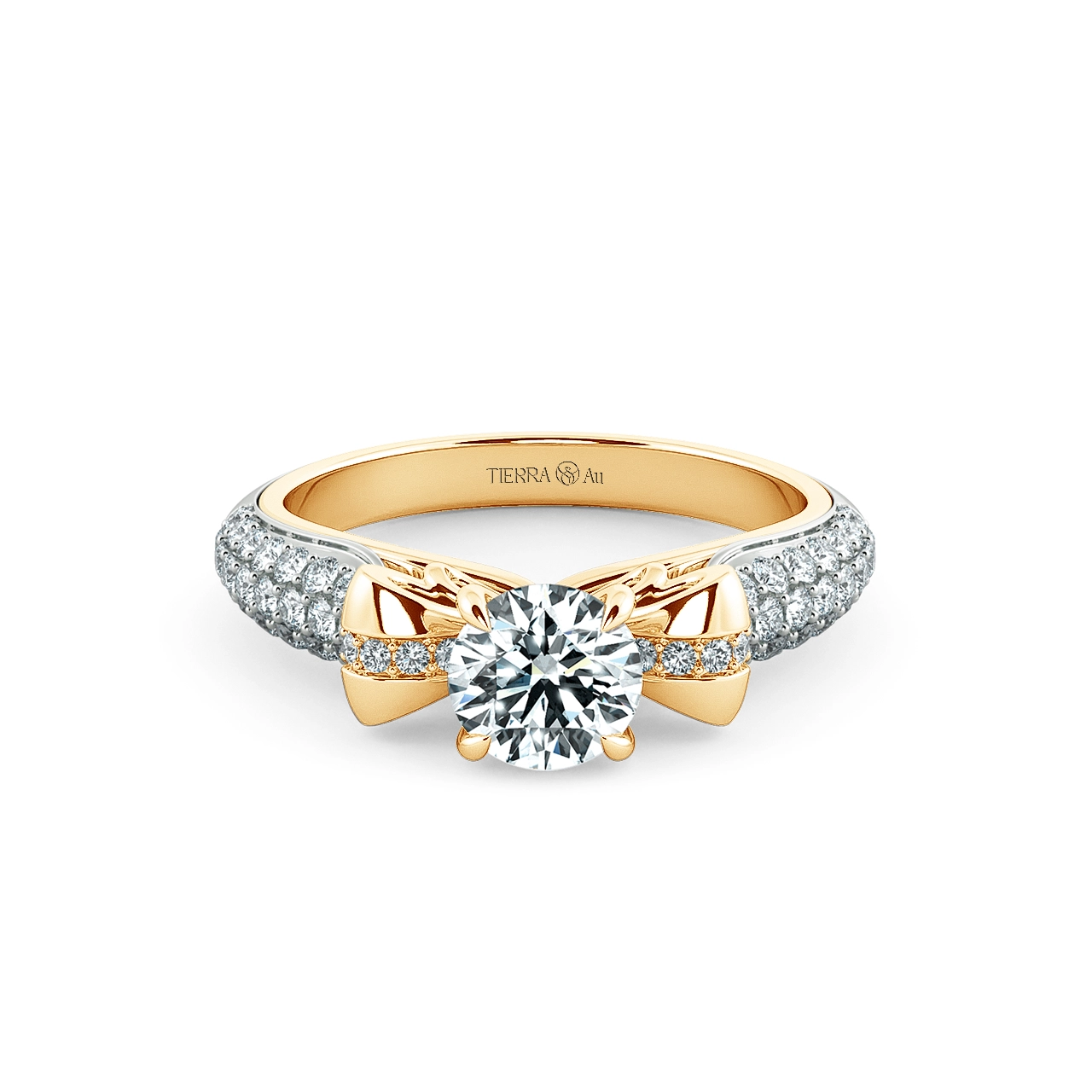 Nhẫn đính hôn Solitaire Bridge accent NCH1612 1